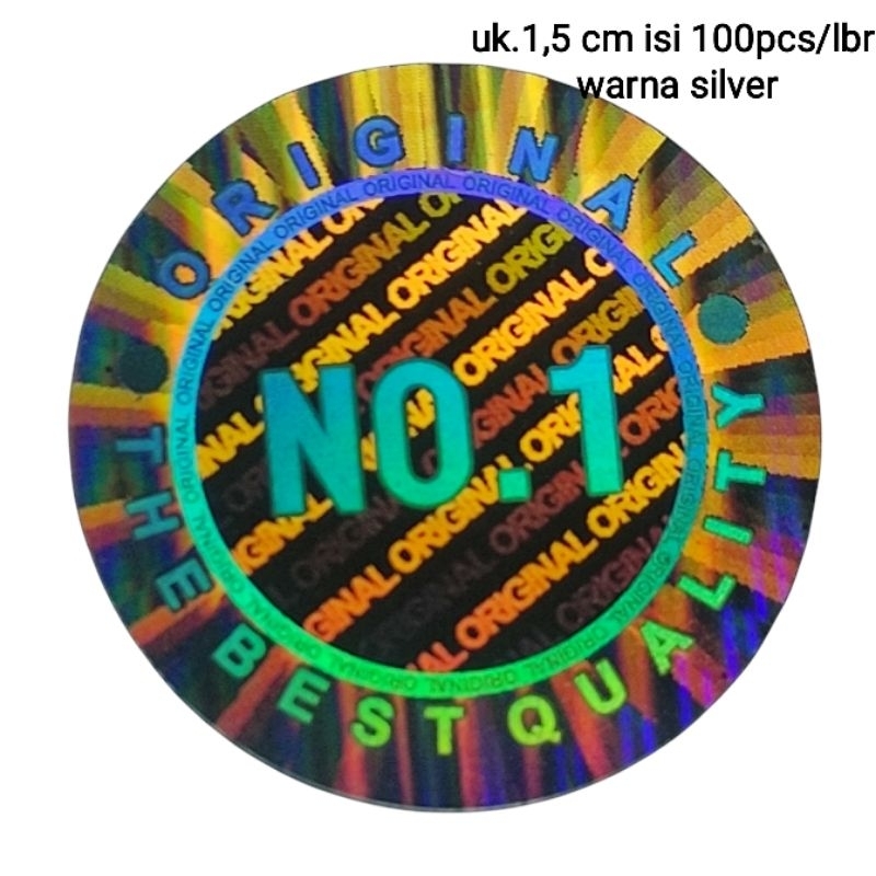 

Stiker hologram No. 1 origunal 1.5 cm