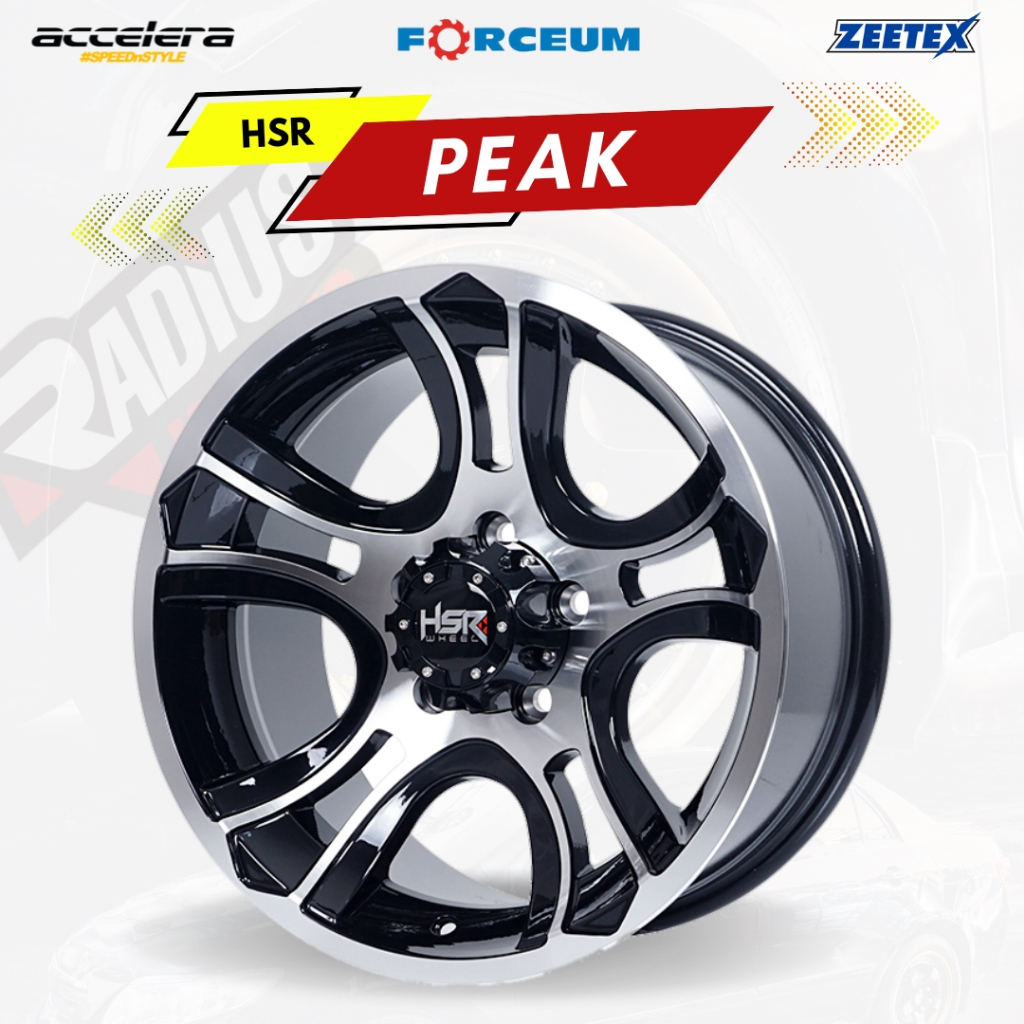 velg mobil jeep cherokee grand vitara dll ring 16 pcd 5x114,3 hsr peak offroad