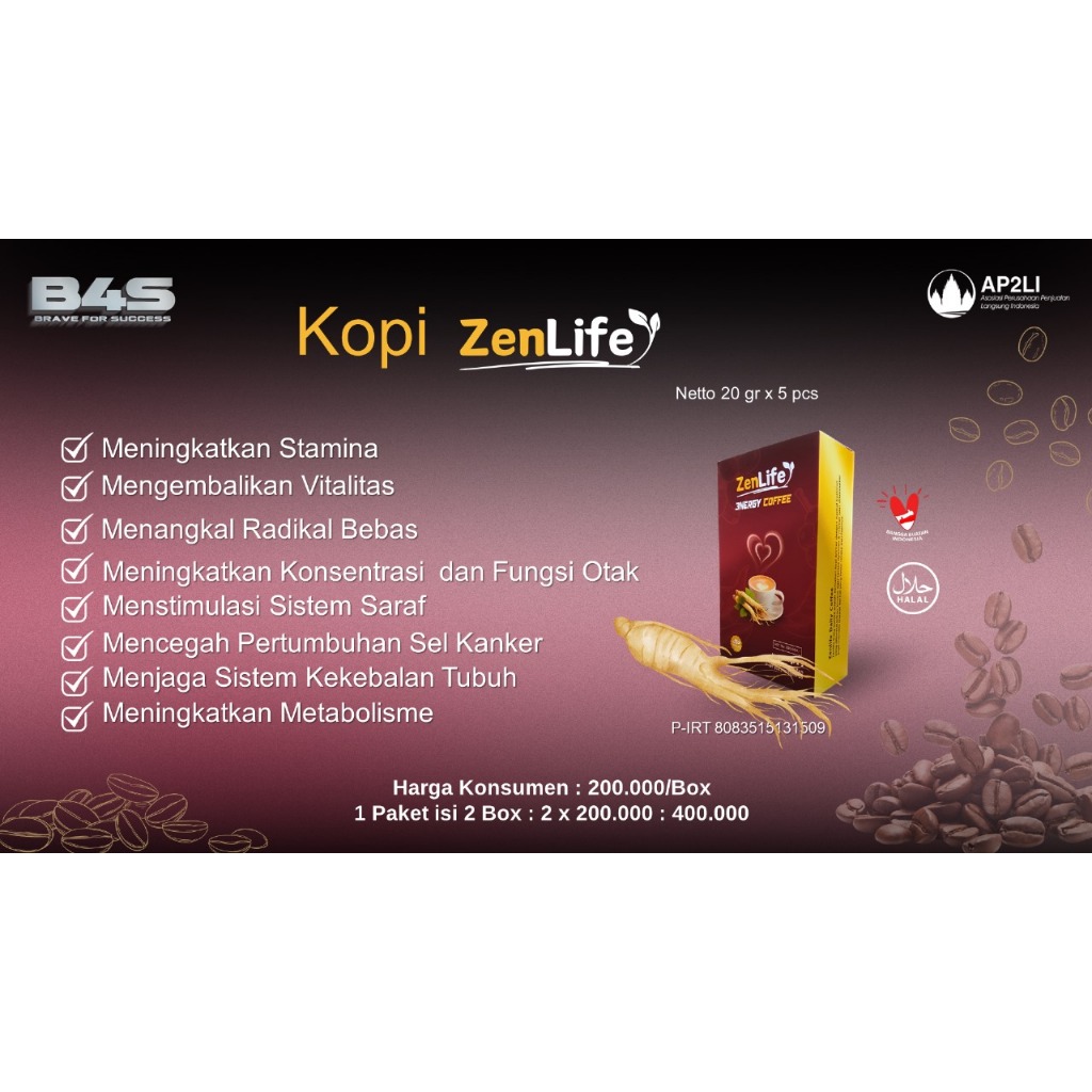

ZenLife Kopi Alami Energy Coffee
