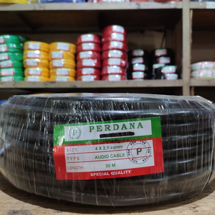 Kabel Listrik Serabut Hitam NYYHY 4 x 2.5 4x2.5 4 x 2.5mm Perdana 50m