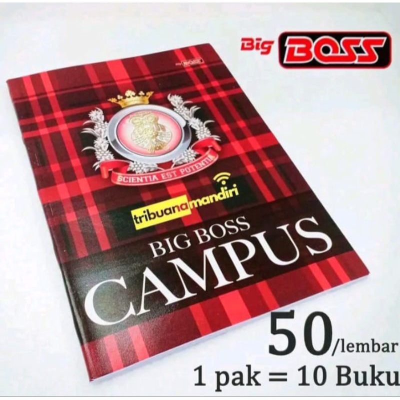 

buku tulis bog bos campus isi 50 lembar 1 pak isi 10 buku