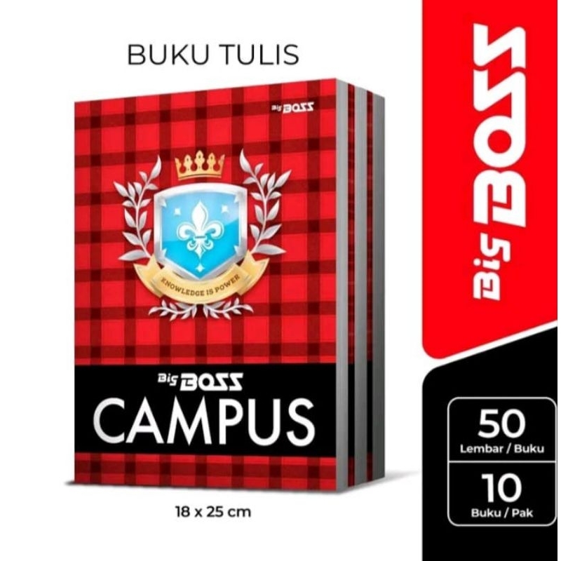 

buku tulis big bos campus isi 50 lembar 1 pak isi 10 buku