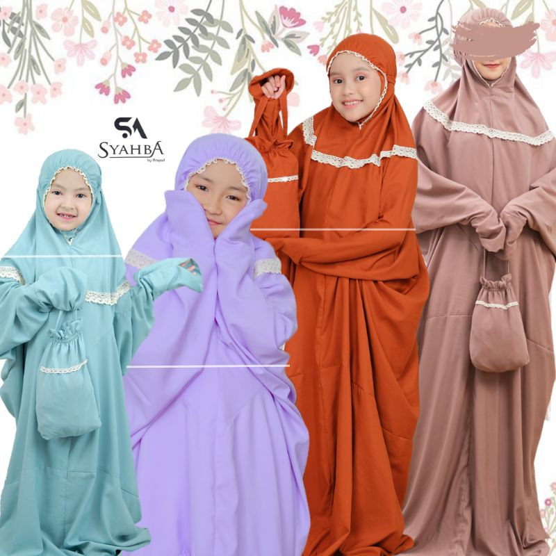 Mukena Terusan RENDA KALUNG Couple TK ANAK DEWASA | syahba