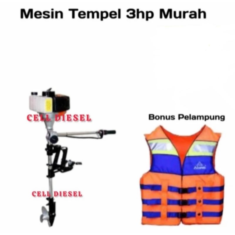 MESIN OUTBOARD TEMPEL 3HP MURAH + BONUS PELAMPUNG