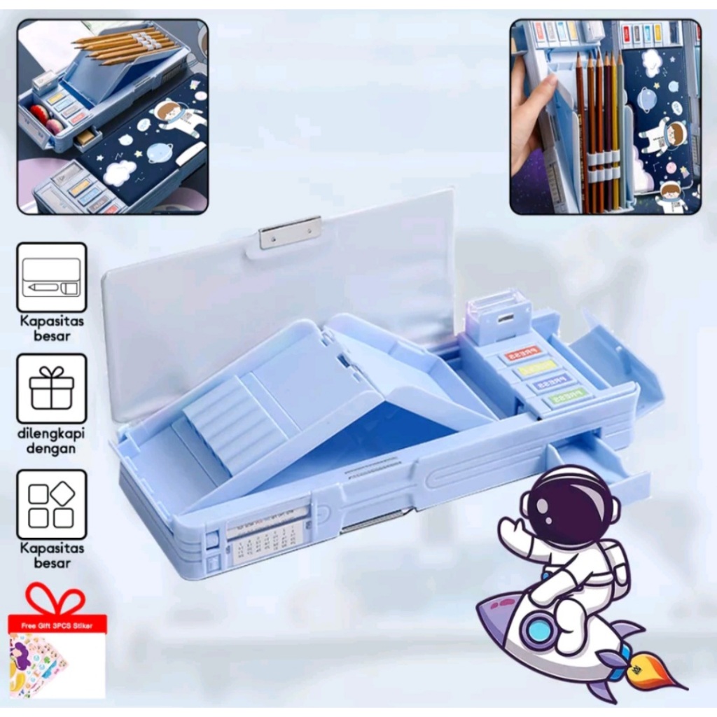 

Kotak alat tulis anak laki laki multifungsi astronot bal ver grpe