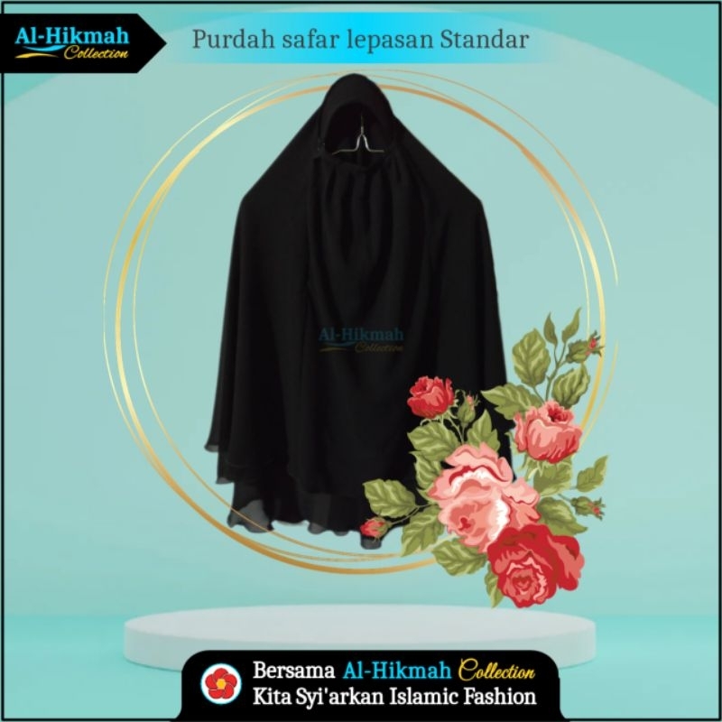 Cadar Purdah Safar Lepasan Al Hikmah Collection | Purdah Safar Lepasan | Cadar  Lepasan Full Sifon