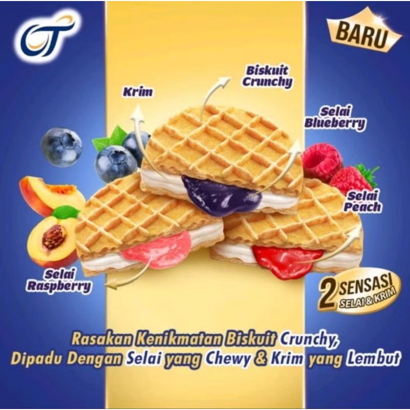 

OT IMPERIAL Cream Biskuit Susu dengan Selai dan krim