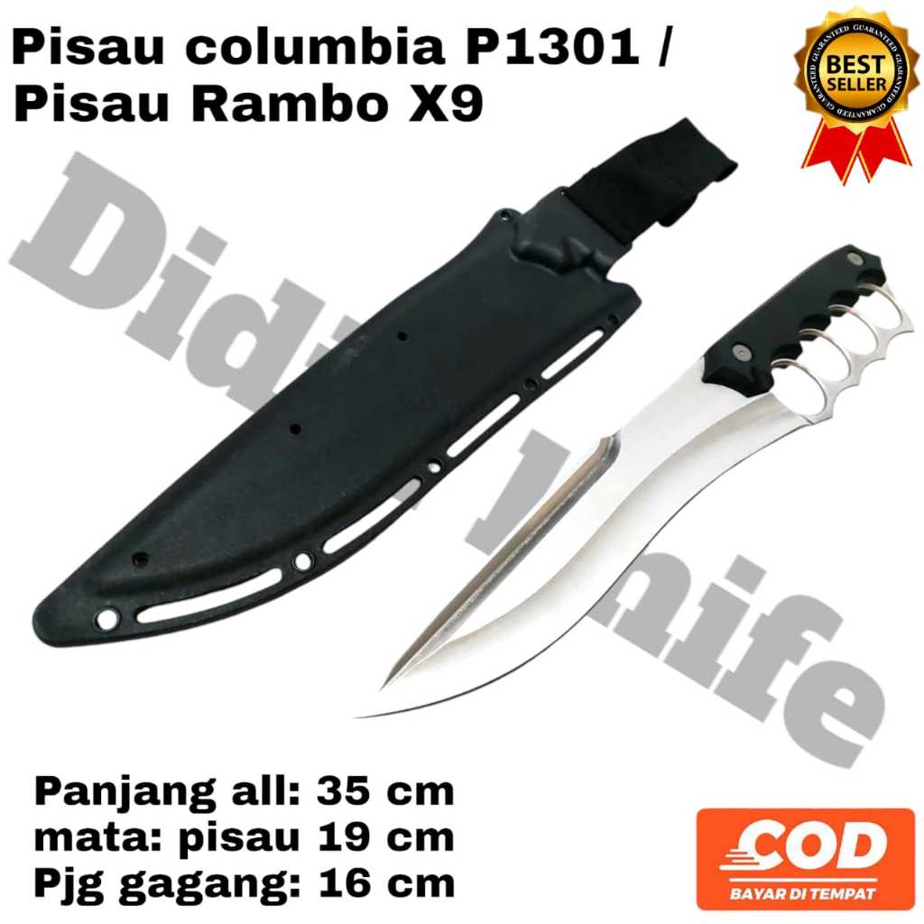 pisau columbia P1301, pisau X9, pisau camping outdoor, pisau survival kit, pisau tactical terbaik