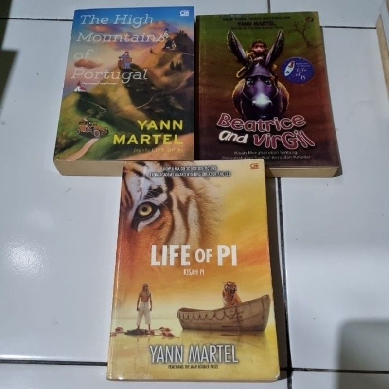 Novel-novel Yann Martel Murah | Life of Pi | Beatrice and Virgil | The High  Mountains of Portugal |