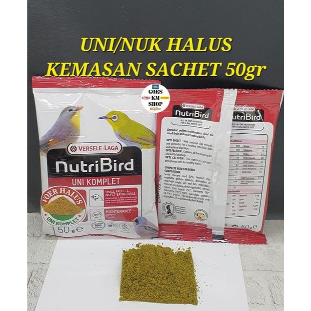 VERSELE LAGA NUTRIBIRD UNI KOMPLET  50GR VOER HALUS PLECI ROBIN