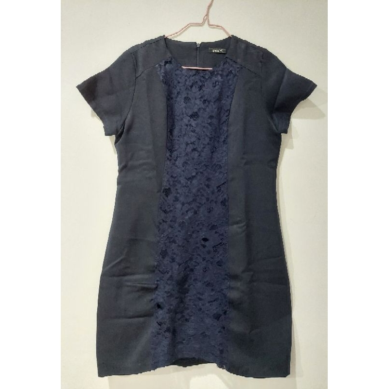 [Preloved] Dress Biru Brokat Merk Eprise