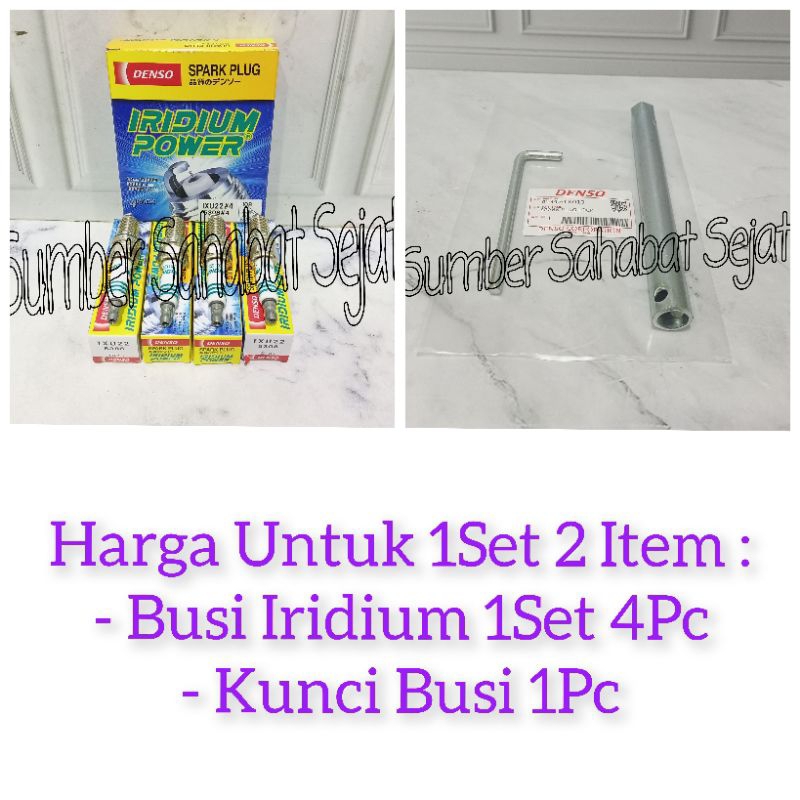 Busi Iridium + Kunci Busi All New Avanza Xenia Veloz 2012-2014 1Set 2 Item
