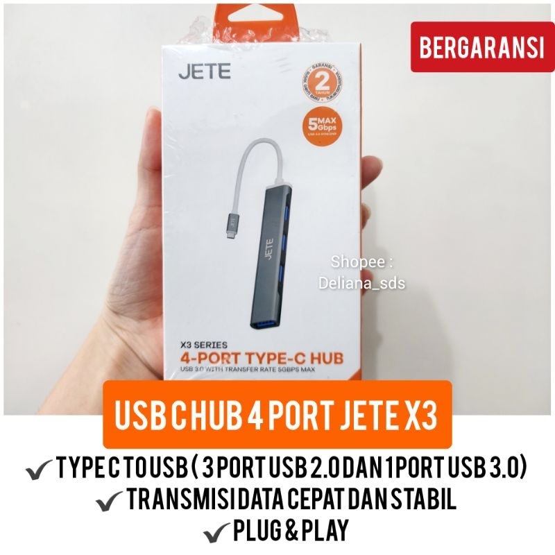 Usb C Hub 4 Port Jete X3 Garansi Resmi 1 Tahun Usb C Hub Jete Usb Hub Jete Usb Hub 4 Port Jete Usb H