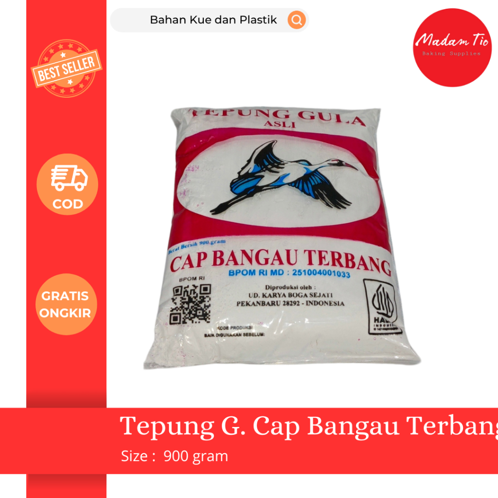 

Tepung Gula Cap Bangau Terbang 900gram 1pcs