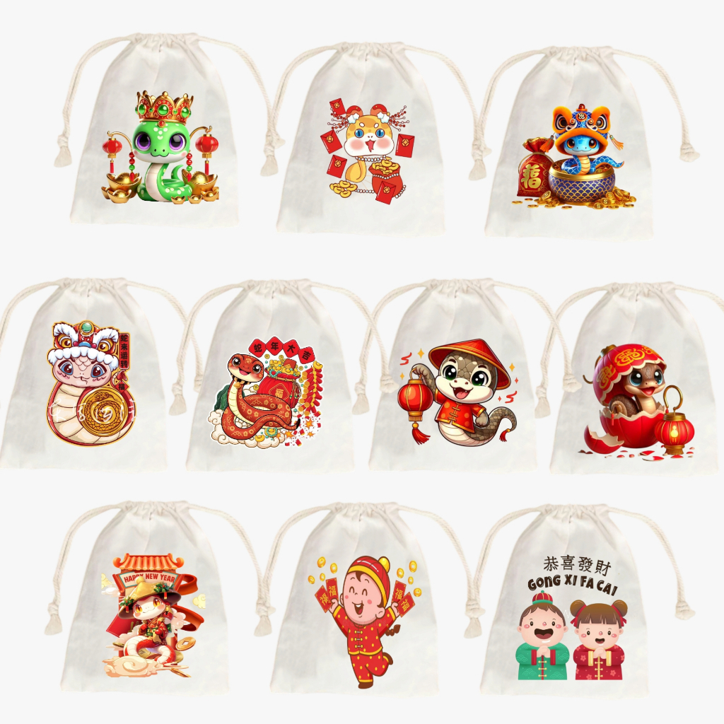 

Amplop Imlek 2025 isi 10 pcs Shio Ular Angpau Mini Unik Lucu