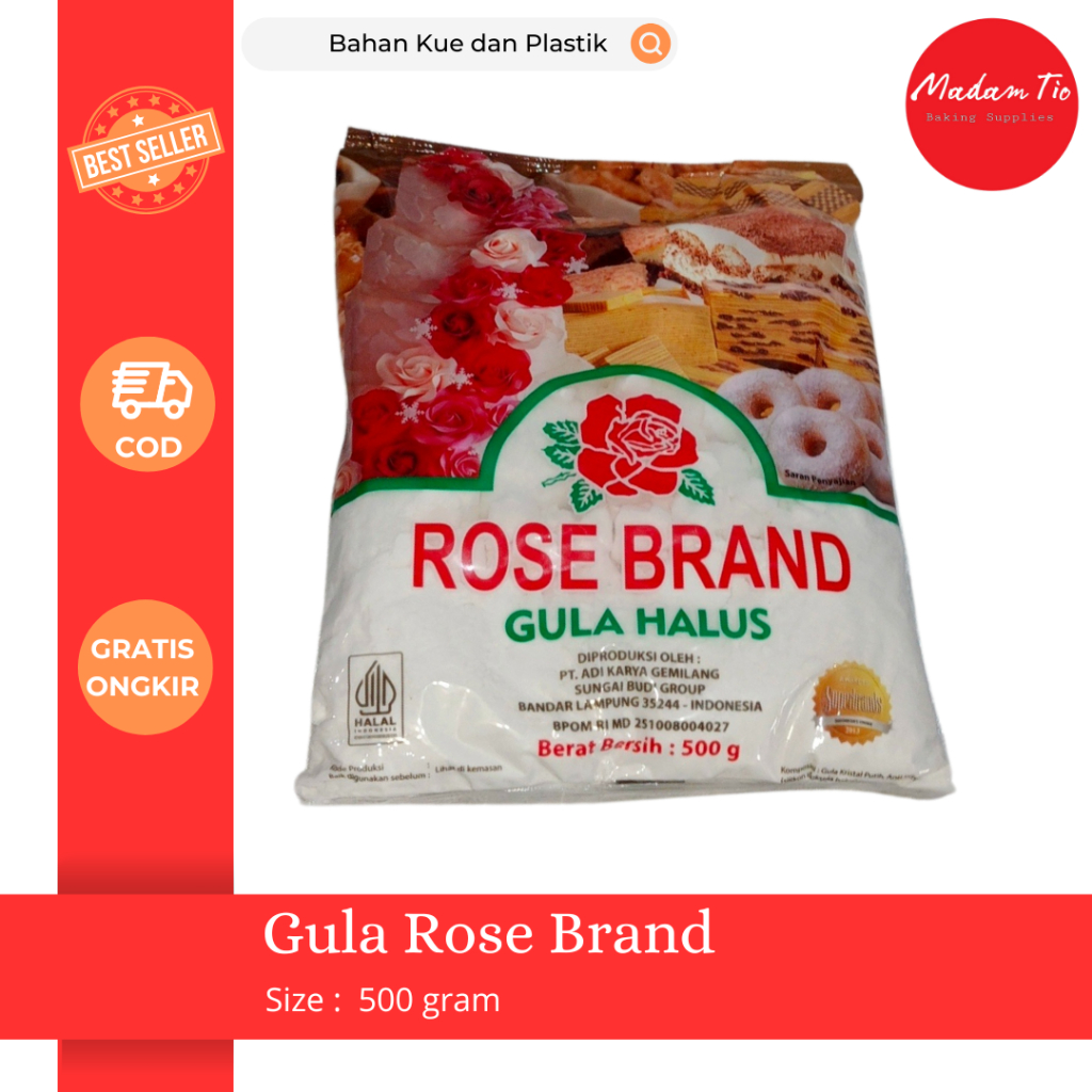 

Tepung Gula Rose Brand 500 gram 1pcs