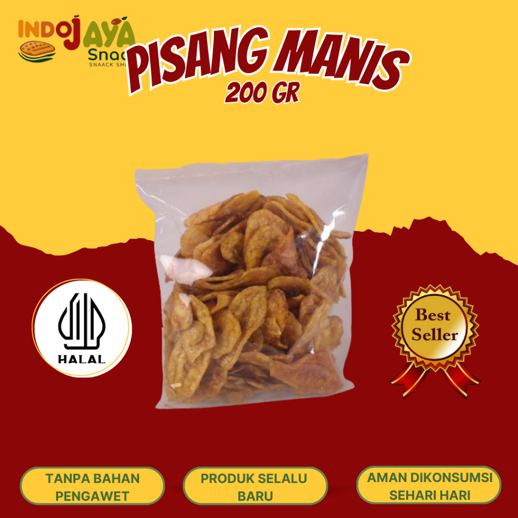 

Keripik pisang manis kering