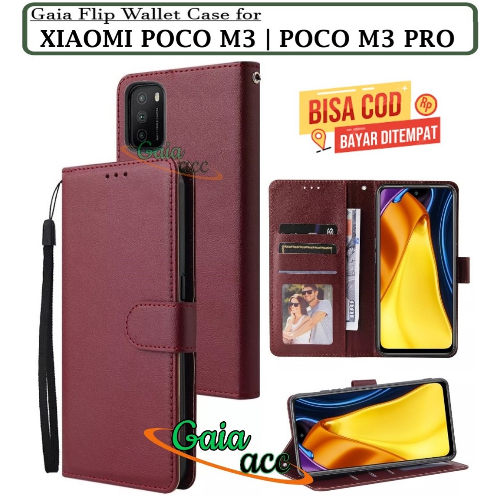 Flip Case XIAOMI POCO M3 /POCO M3 PRO Flip Leather Case-Flip Wallet Case /Casing Dompet Kulit Hp Ada