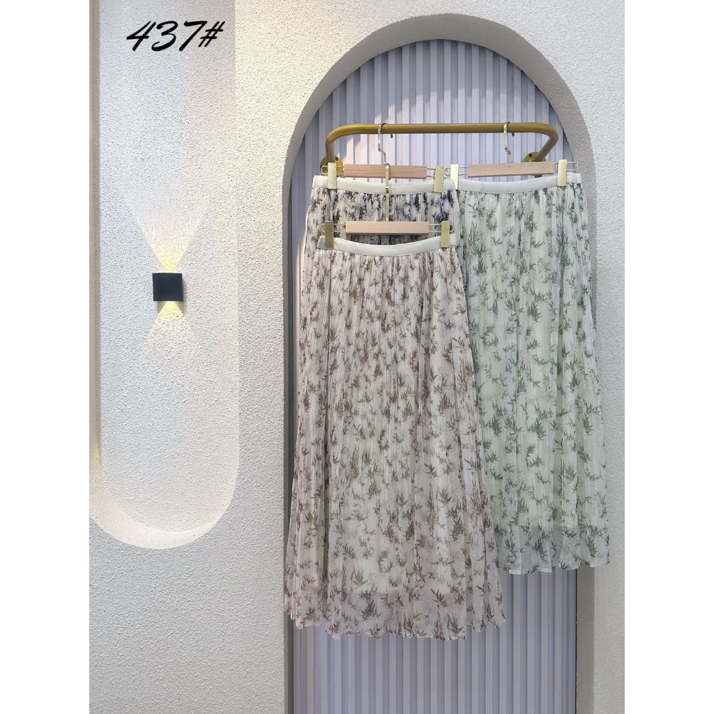 Rok Motif Bunga Korea Import Maxi Panjang