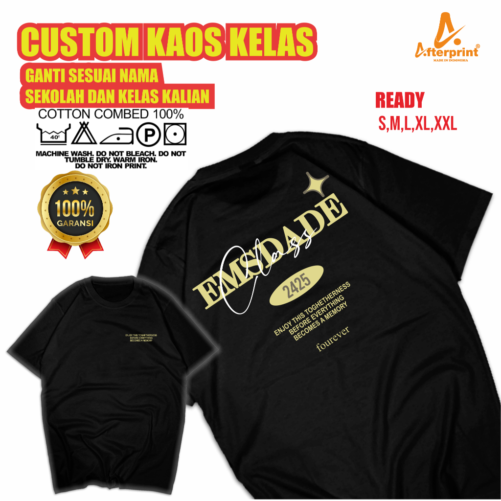 KAOS KELAS DESAIN BEBAS HARGA TERJANGKAU UNTUK SMP/SMA