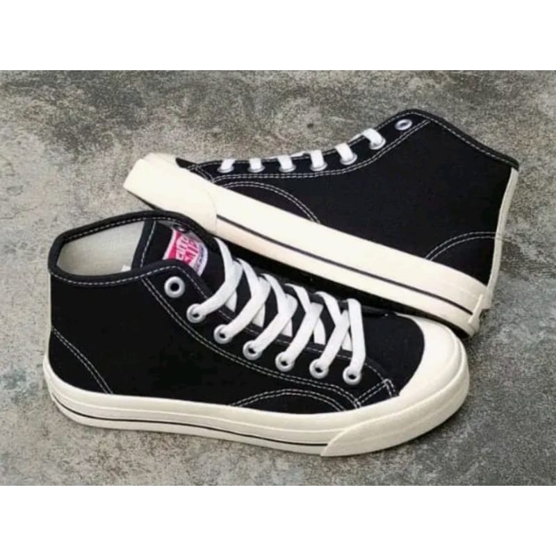 promo sepatu vantela tinggi hitam putih sepatu kerja sepatu sekolah pria wanita