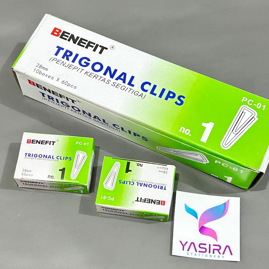 

10 BOX KECIL SATU PACK Tringular Clip Trigonal Kertas No. 01