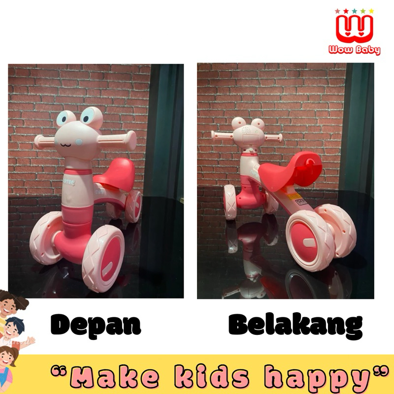 EXOTIC BALANCE BIKE ET-2132 Sepeda Anak kodok frog lucu 1 sd 3 tahun