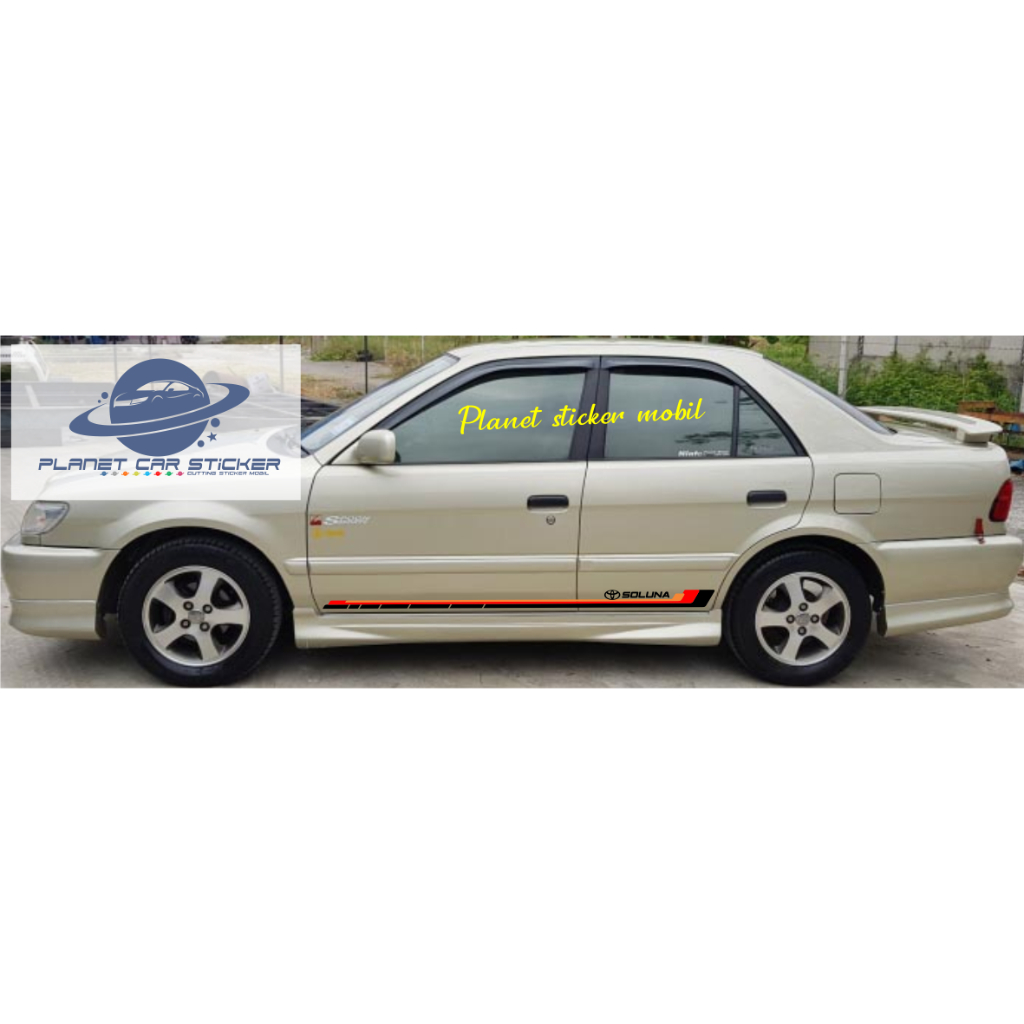Sticker soluna stiker soluna list minimalist body mobil toyota soluna gli soluna xli sticker stiker 