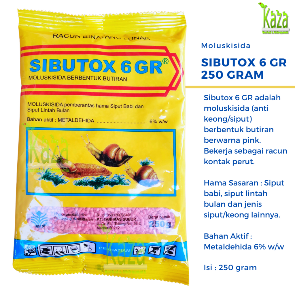 Moluskisida Sibutox 6 GR 250 gram Anti Keong Racun Siput
