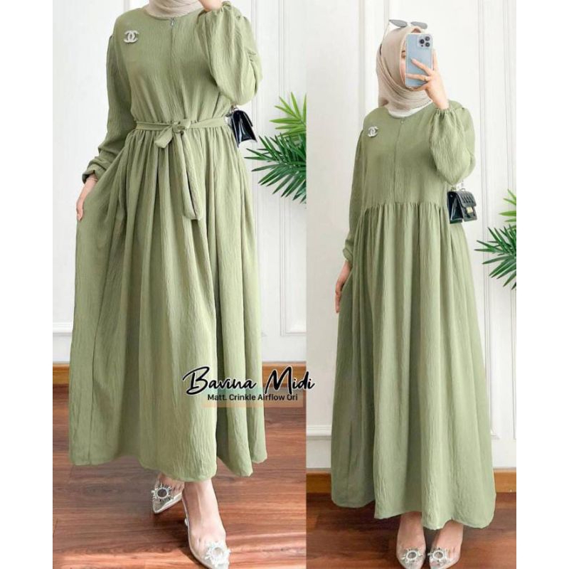 Gamis Bavina Matt rayon crinkle premium