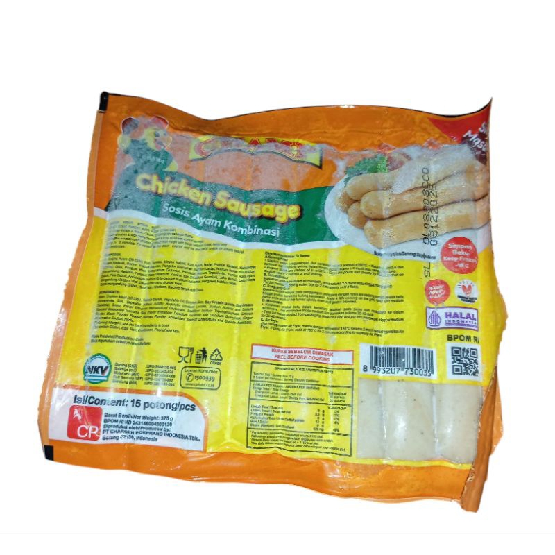 

champ sosis ayam kombinasi 15 potong 375 gram