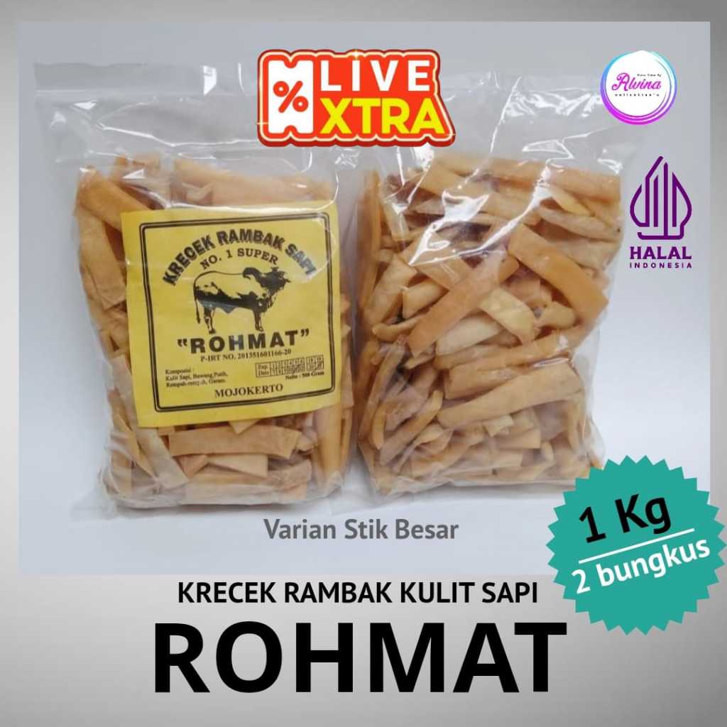 

Krecek RAMBAK ROHMAT PAKET 1kg Langsung Goreng