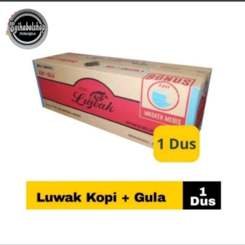 

Luak Hitam Sachet Kopi+Gula ( 25Gram / 150 Sachet / 1 dus )