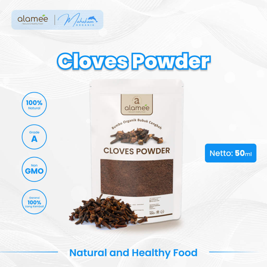 

ALAMEE Bubuk Cengkeh Clove Powder Ground Asli Seasoning Bumbu Dapur Masak Organik 50 Gram