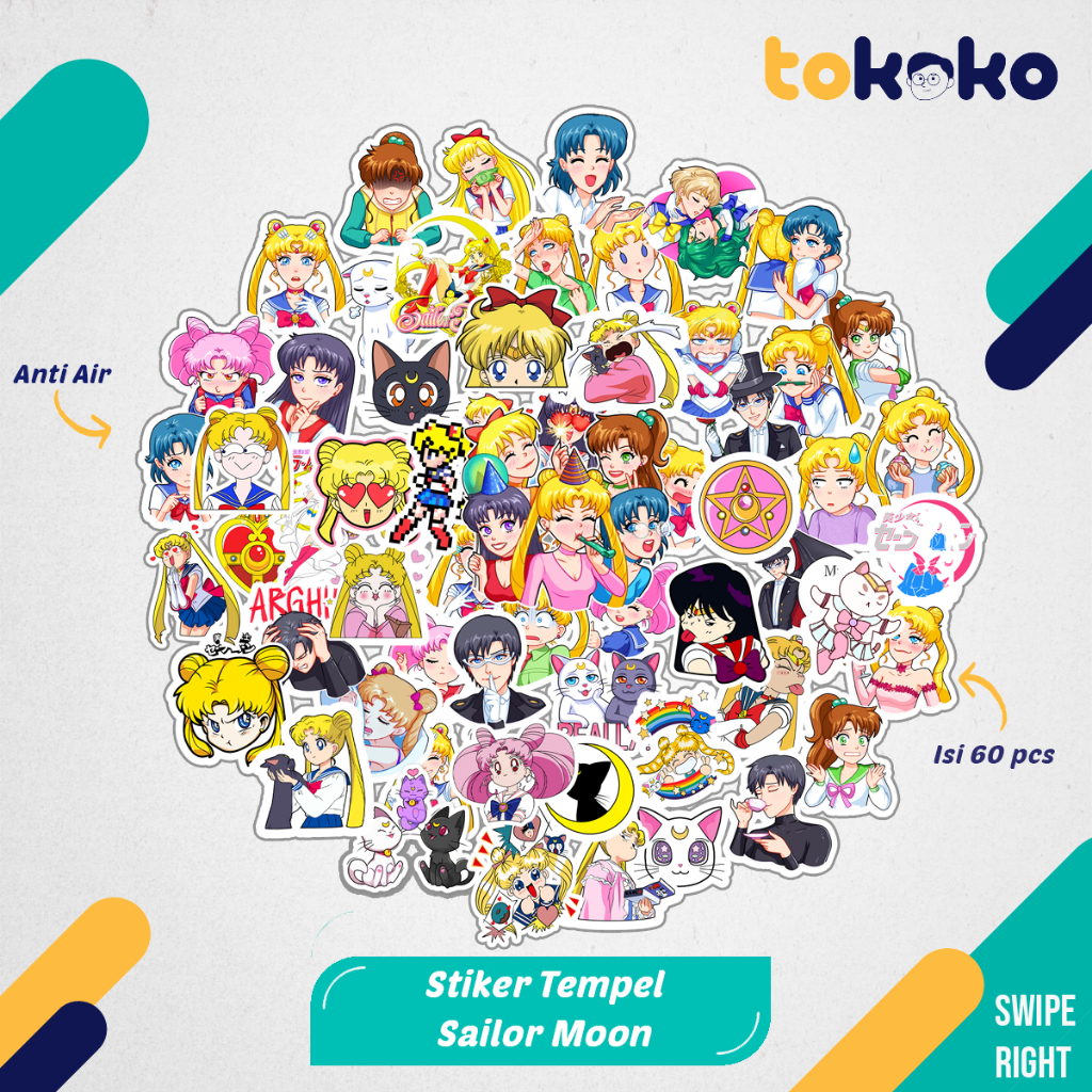 

Stiker Cutting Sailor Moon Paper Vinyl Dekorasi Laptop Koper Tumbler Kulkas DIY