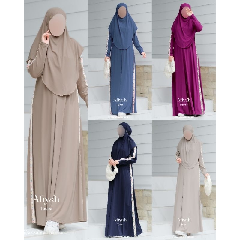 Afiyah Series (Dress+Bergo) by Azzahra Premium Syari
