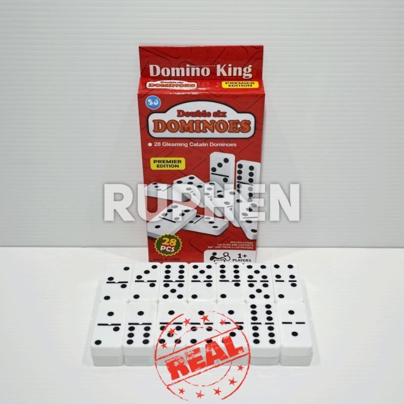 Yun Domino Plastic Stone / Balok Domini Plastik / Batu Gaple Ringan Standard Size