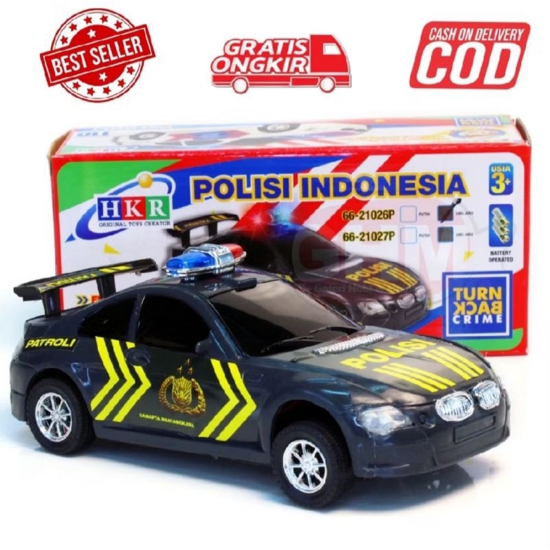 mainan mobil polisi pakai batrei / mainan mobil polisi indonesia