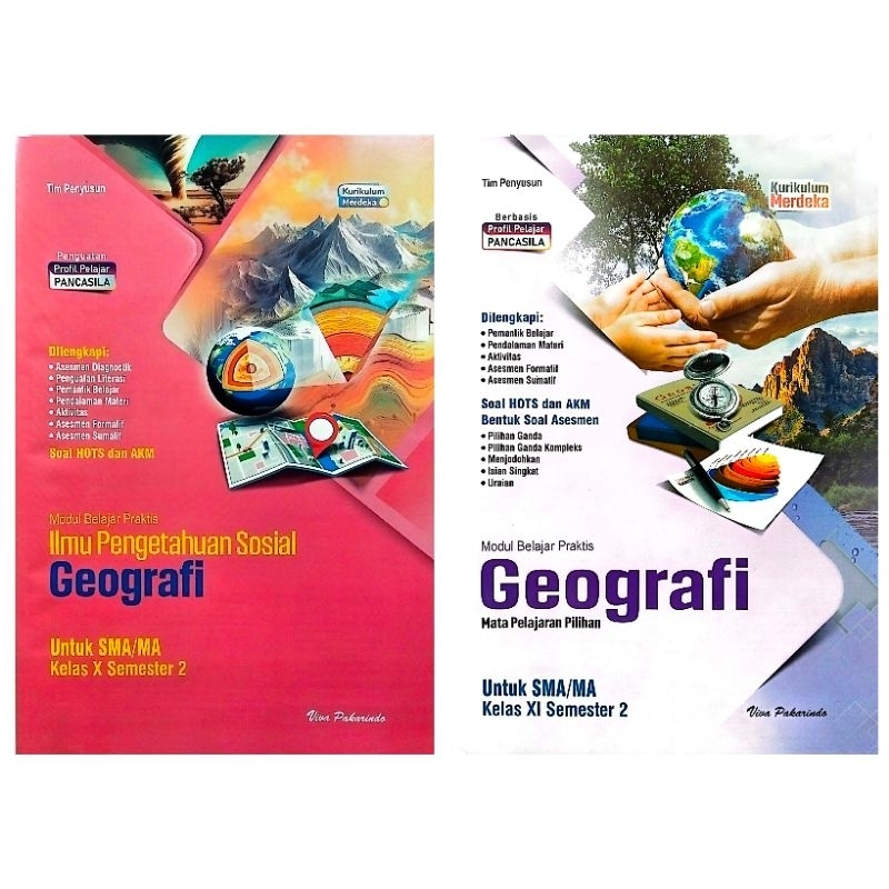 LKS VIVA PAKARINDO SMA MA GEOGRAFI KELAS 10 11 SEMESTER 2 GENAP KURIKULUM MERDEKA TA.2024-2025 | VIV