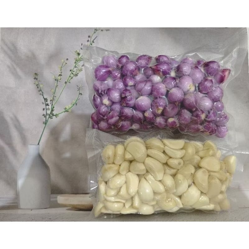 

PAKET KUPAS BAWANG MERAH DAN BAWANG PUTIH | KEMAS VACUM | FRESH TIDAK BUSUK