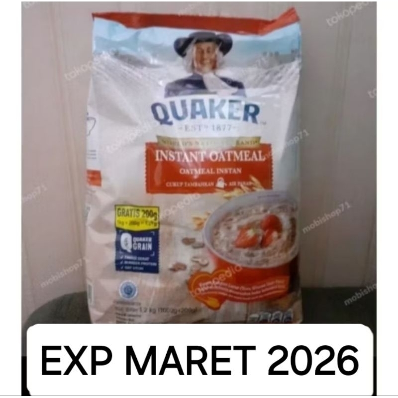 

Quaker Oat instant Oatmeal 1.2 Kg EXP MARET 2026 TERBARU || BISA GOSEND