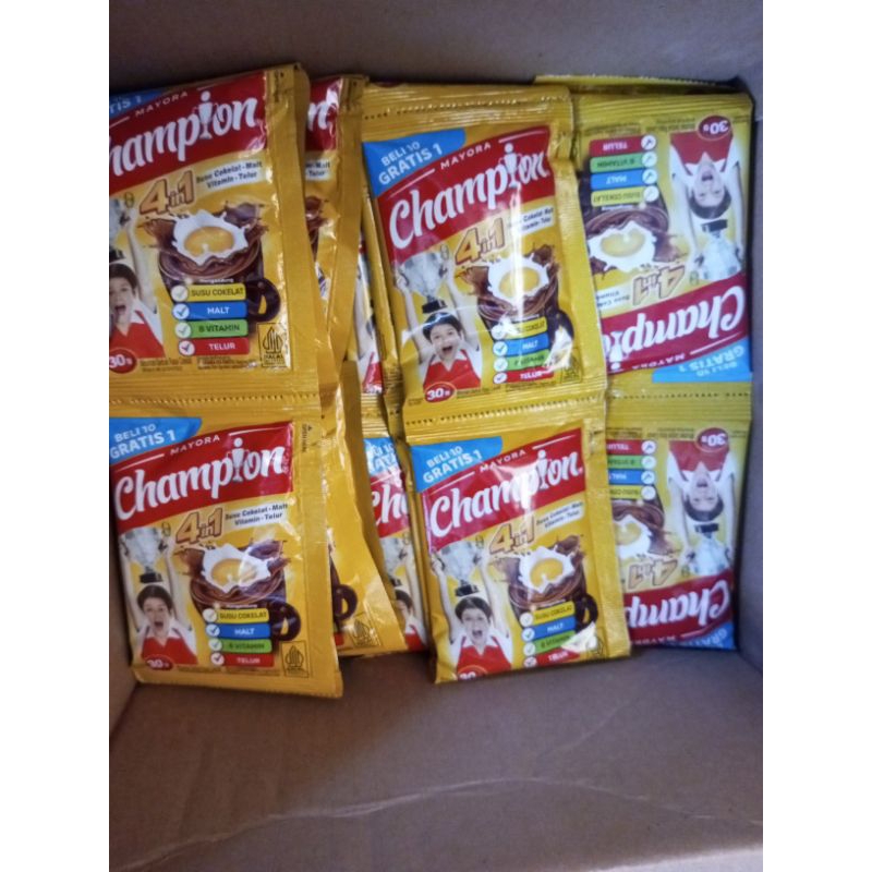 

CHAMPION minuman coklat instan *kemasan dus/karton*