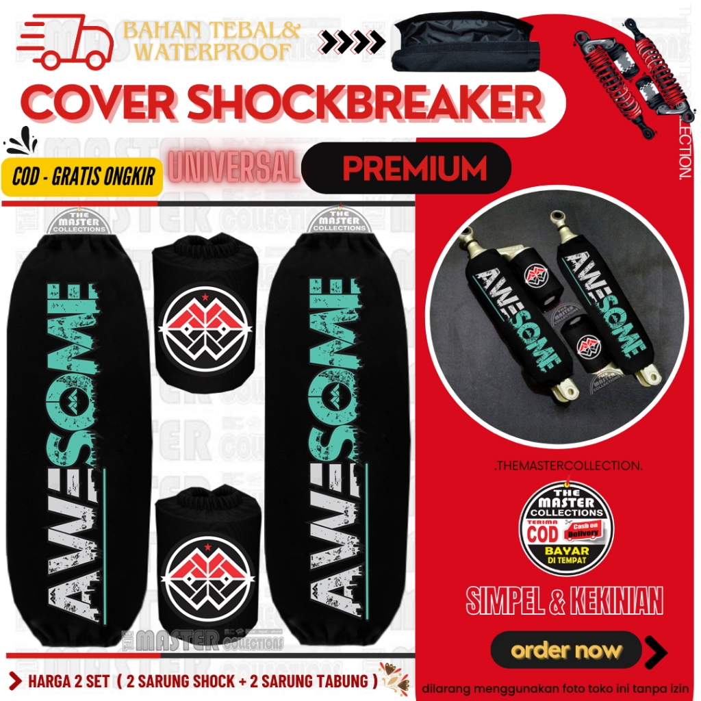 Cover Sarung TABUNG & PER Shock Sok Shockbreaker Neo NMax Turbo Old Aerox Alpha XMax RX King Supra X