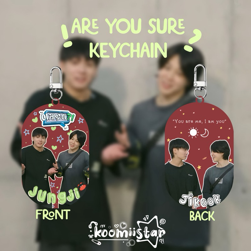 Jikook Are You Sure Keychain by koomiistar