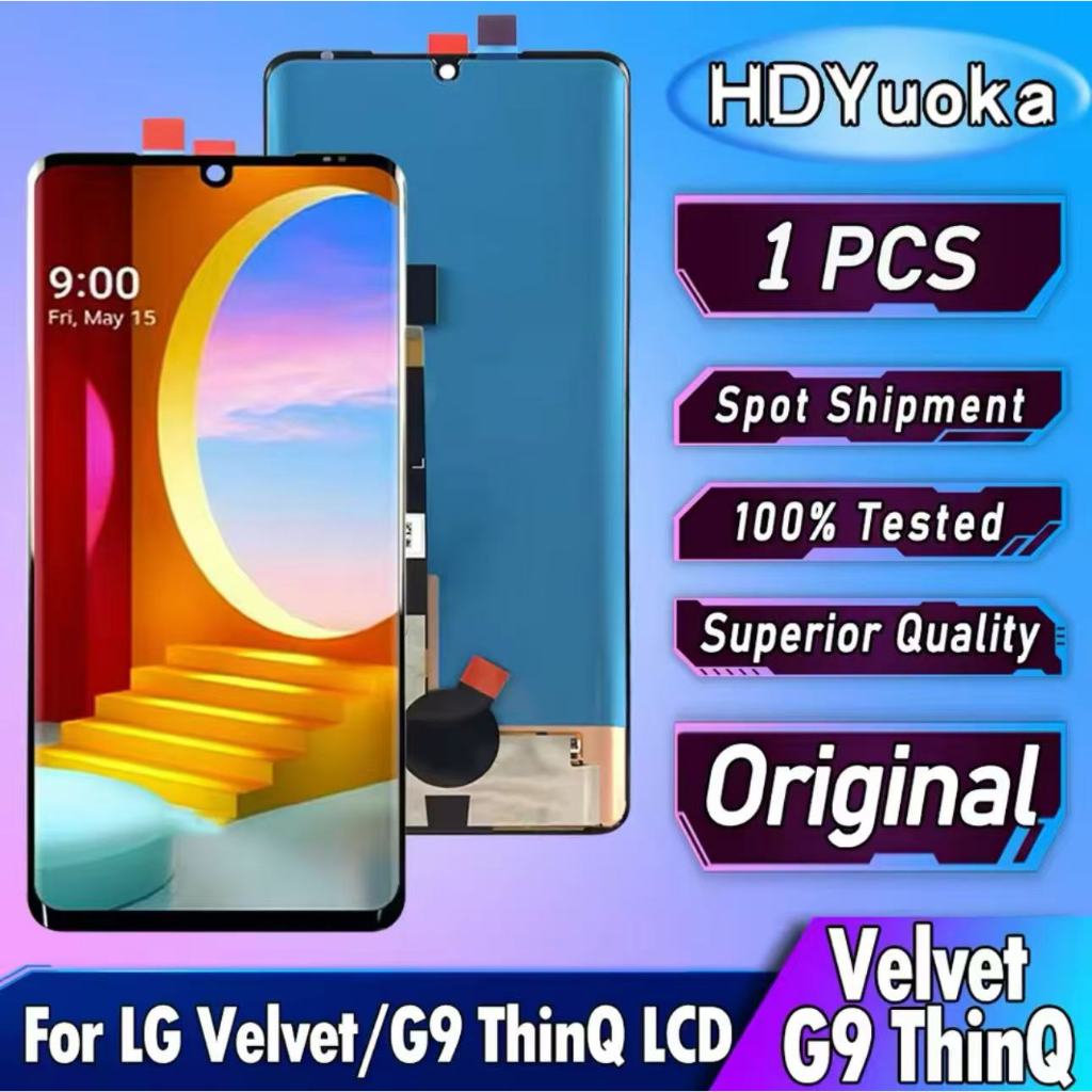 6.8" Original For LG Velvet 5G LCD G910 G900 Display Touch Screen Digitizer For LG G9 ThinQ LCD LM-G