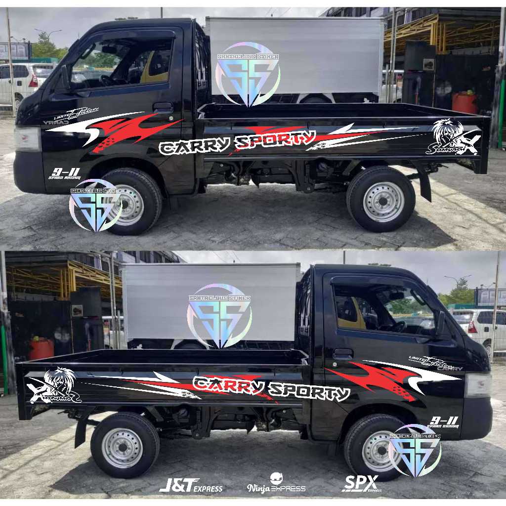 sticker mobil carry pick up cutting variasi carry pick up grand max t120ss terbaru
