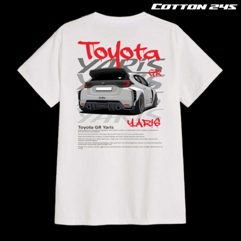 Kaos Mobil Yaris / Kaos Toyota GR Yaris - Kaos Yaris - Baju Toyota GR Yaris - Baju Toyota Yaris