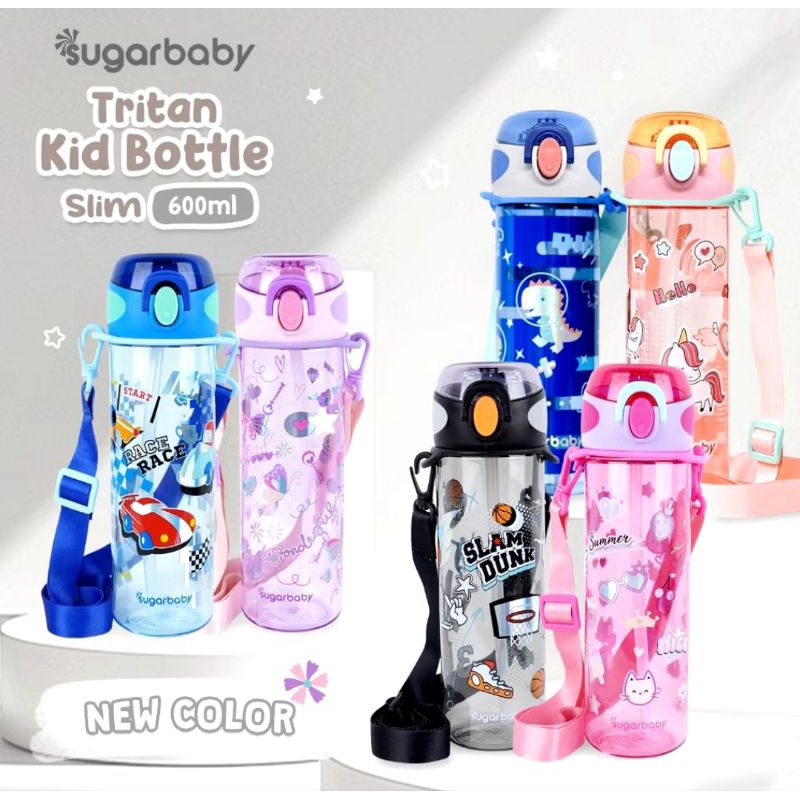 Botol Minum Tritan Sugar Baby 600 ml Anti Tumpah / Tritan Bottle Sugar Baby Botol Minum Anak dengan 