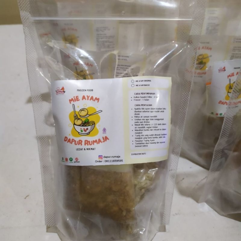 

Mie Ayam (ready to cook) Frozen Food - Homemade by Dapur Rumaja
