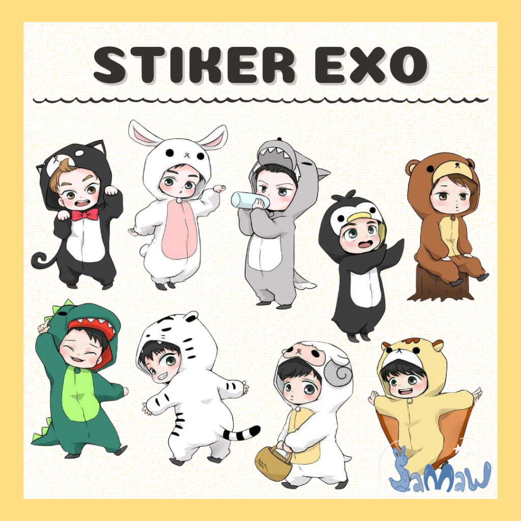 

Stiker EXO Chibi | Stiker Karakter | Sticker Journaling | Stiker Kpop | Stiker Freebies